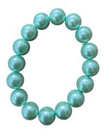 Plastik armbånd - med perler, Karmen - mintgrøn